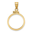 18 mm 10k Yellow Gold coin bezel for 18 mm Coin