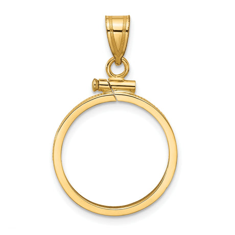 18 mm 10k Yellow Gold coin bezel for 18 mm Coin