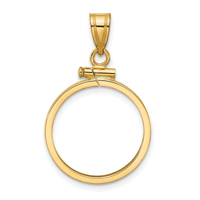 18 mm 10k Yellow Gold coin bezel for 18 mm Coin