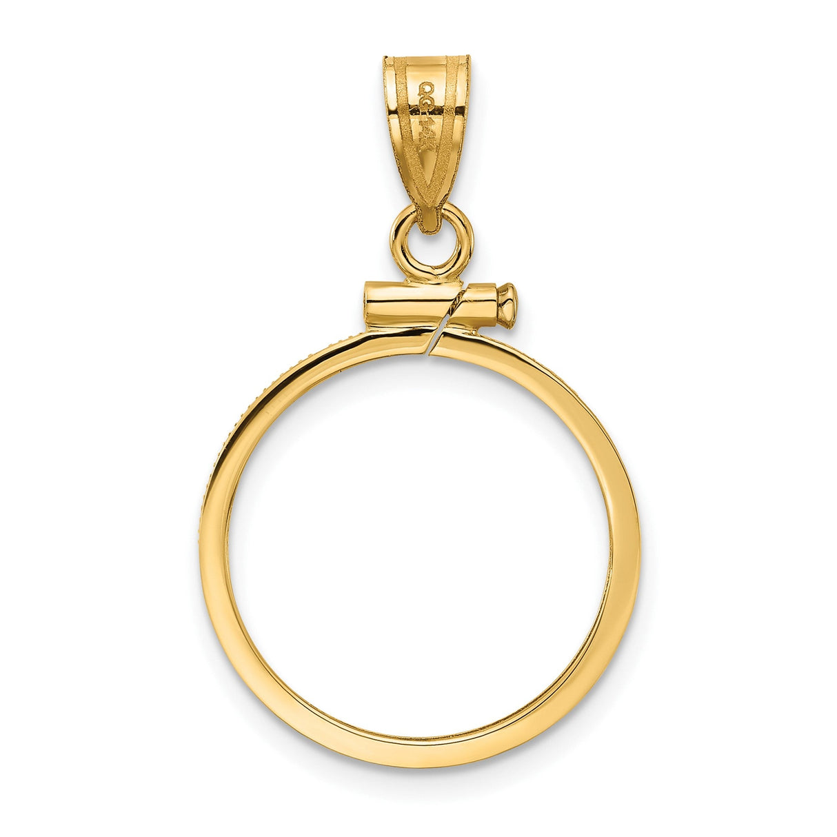 18 mm 14k Yellow Gold coin bezel for 18 mm Coin — additional image
