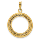 18 mm 14k Yellow Gold coin bezel for 18 mm Coin — additional image
