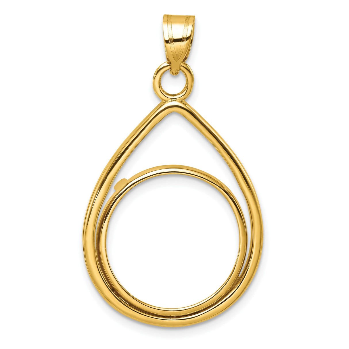 18 mm 14k Yellow Gold coin bezel for 18 mm Coin
