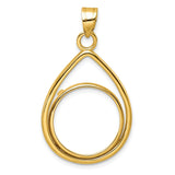 18 mm 14k Yellow Gold coin bezel for 18 mm Coin