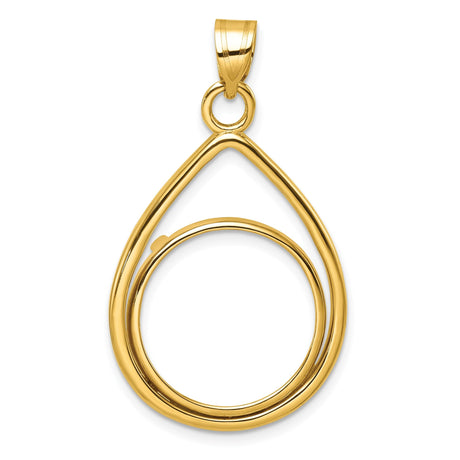 18 mm 14k Yellow Gold coin bezel for 18 mm Coin