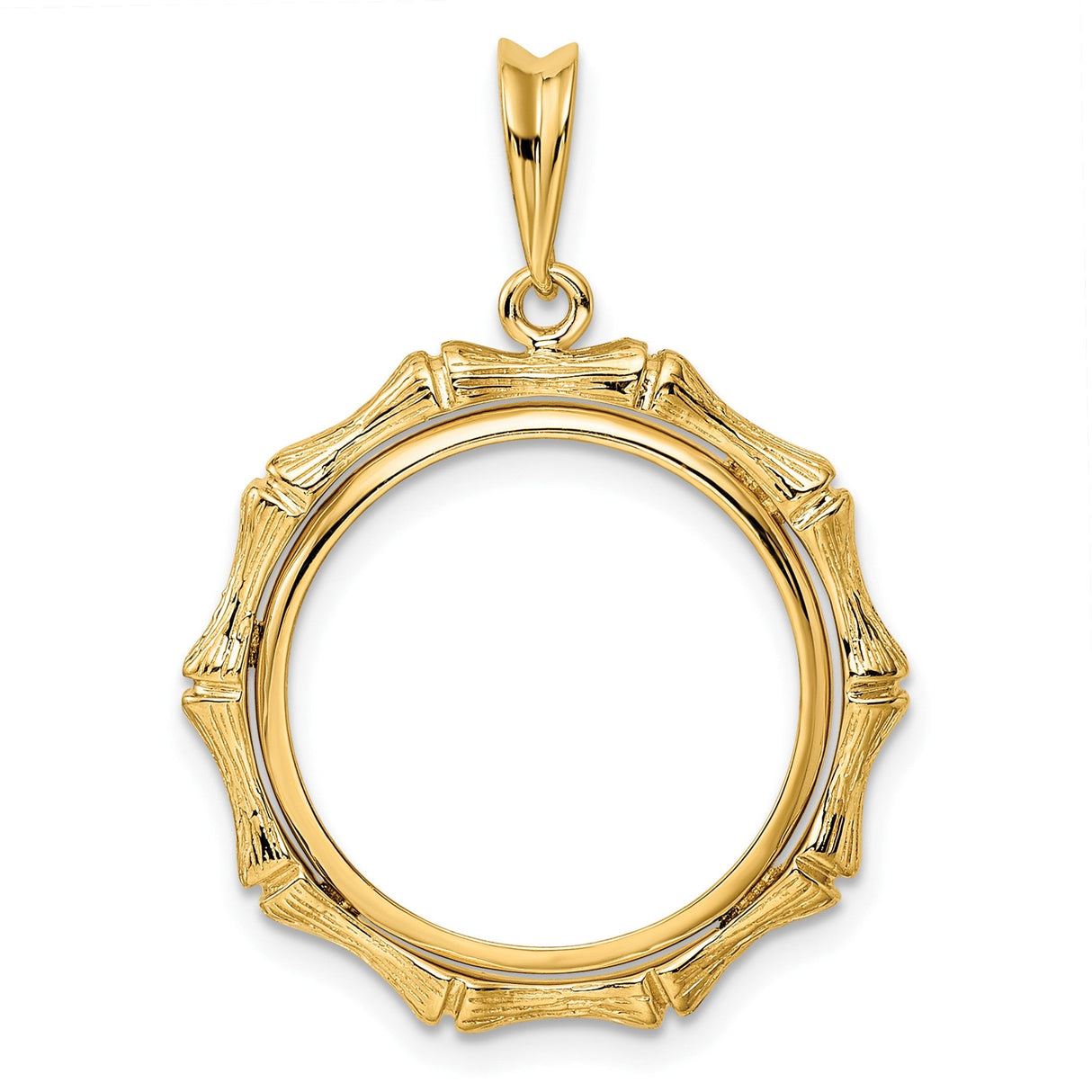 18 mm 14k Yellow Gold coin bezel for 18 mm Coin