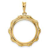 18 mm 14k Yellow Gold coin bezel for 18 mm Coin