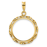 18 mm 14k Yellow Gold coin bezel for 18 mm Coin — additional image