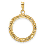 18 mm 14k Yellow Gold coin bezel for 18 mm Coin — additional image