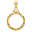 18 mm 14k Yellow Gold coin bezel for 18 mm Coin