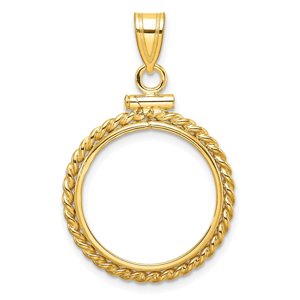 18 mm 14k Yellow Gold coin bezel for 18 mm Coin