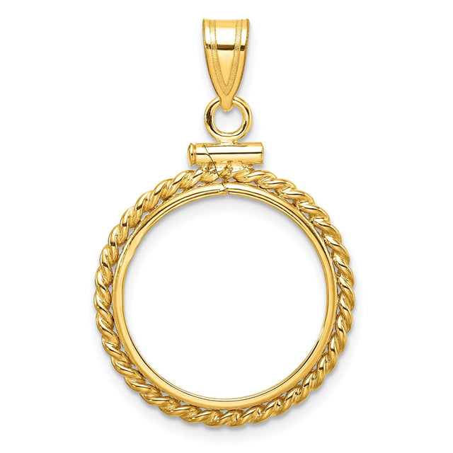 18 mm 14k Yellow Gold coin bezel for 18 mm Coin