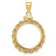 18 mm 14k Yellow Gold coin bezel for 18 mm Coin