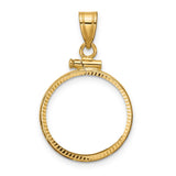 18 mm 14k Yellow Gold coin bezel for 18 mm Coin