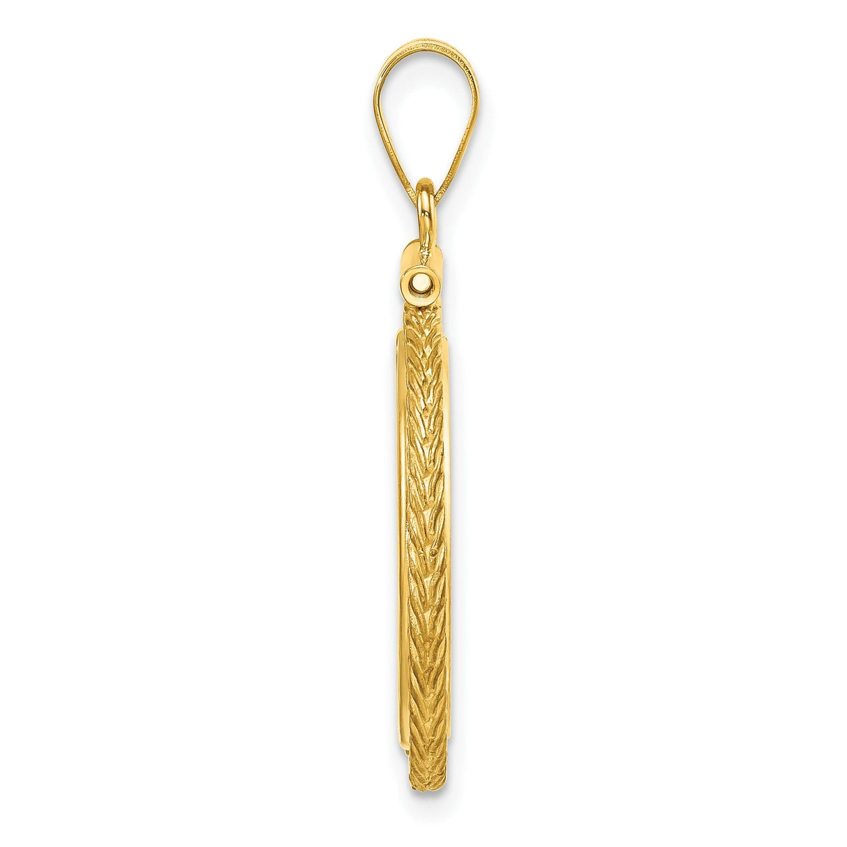 18 mm 14k Yellow Gold coin bezel for 18 mm Coin — alternate view
