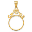 18 mm 14k Yellow Gold coin bezel for 18 mm Coin