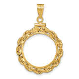 18 mm 14k Yellow Gold coin bezel for 18 mm Coin — additional image