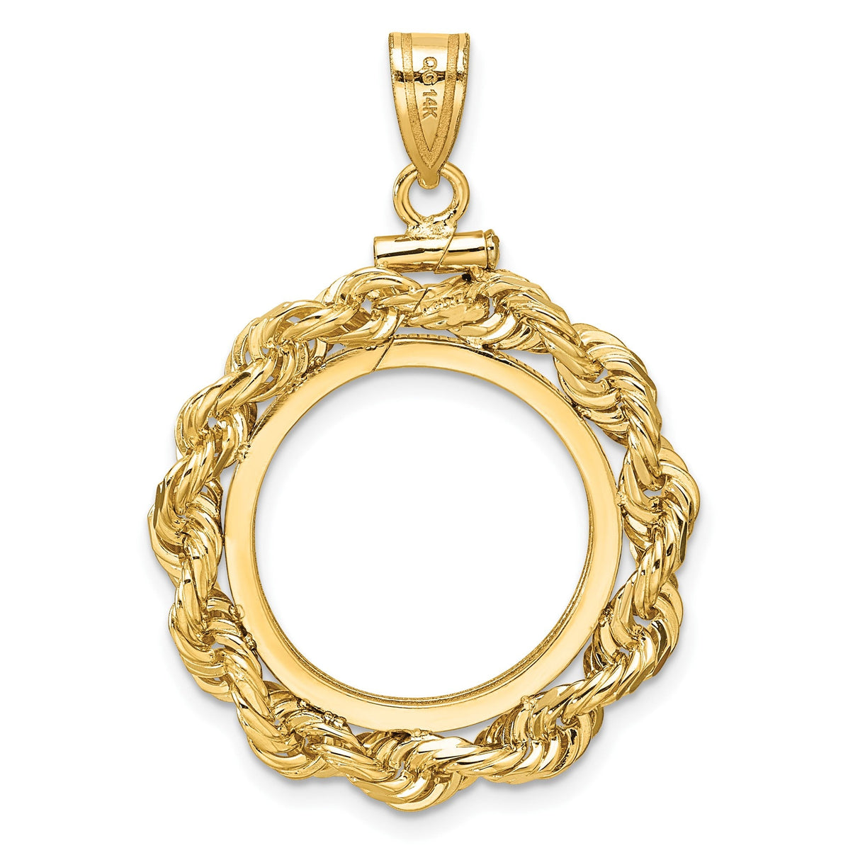 18 mm 14k Yellow Gold coin bezel for 18 mm Coin — additional image