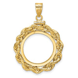 18 mm 14k Yellow Gold coin bezel for 18 mm Coin — additional image