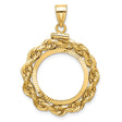 18 mm 14k Yellow Gold coin bezel for 18 mm Coin