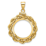 18 mm 14k Yellow Gold coin bezel for 18 mm Coin
