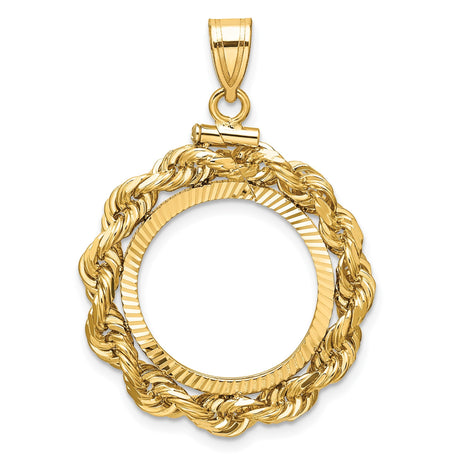 18 mm 14k Yellow Gold coin bezel for 18 mm Coin