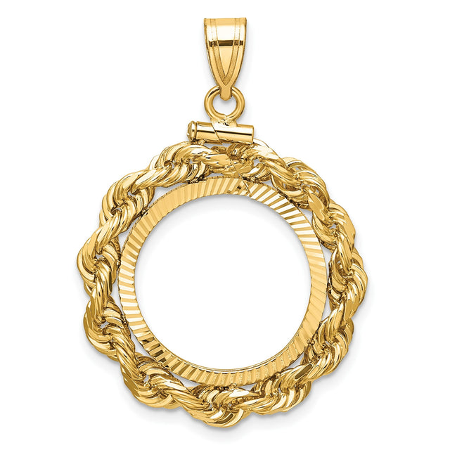 18 mm 14k Yellow Gold coin bezel for 18 mm Coin