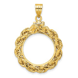 18 mm 14k Yellow Gold coin bezel for 18 mm Coin — additional image