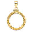 18 mm 14k Yellow Gold coin bezel for 18 mm Coin