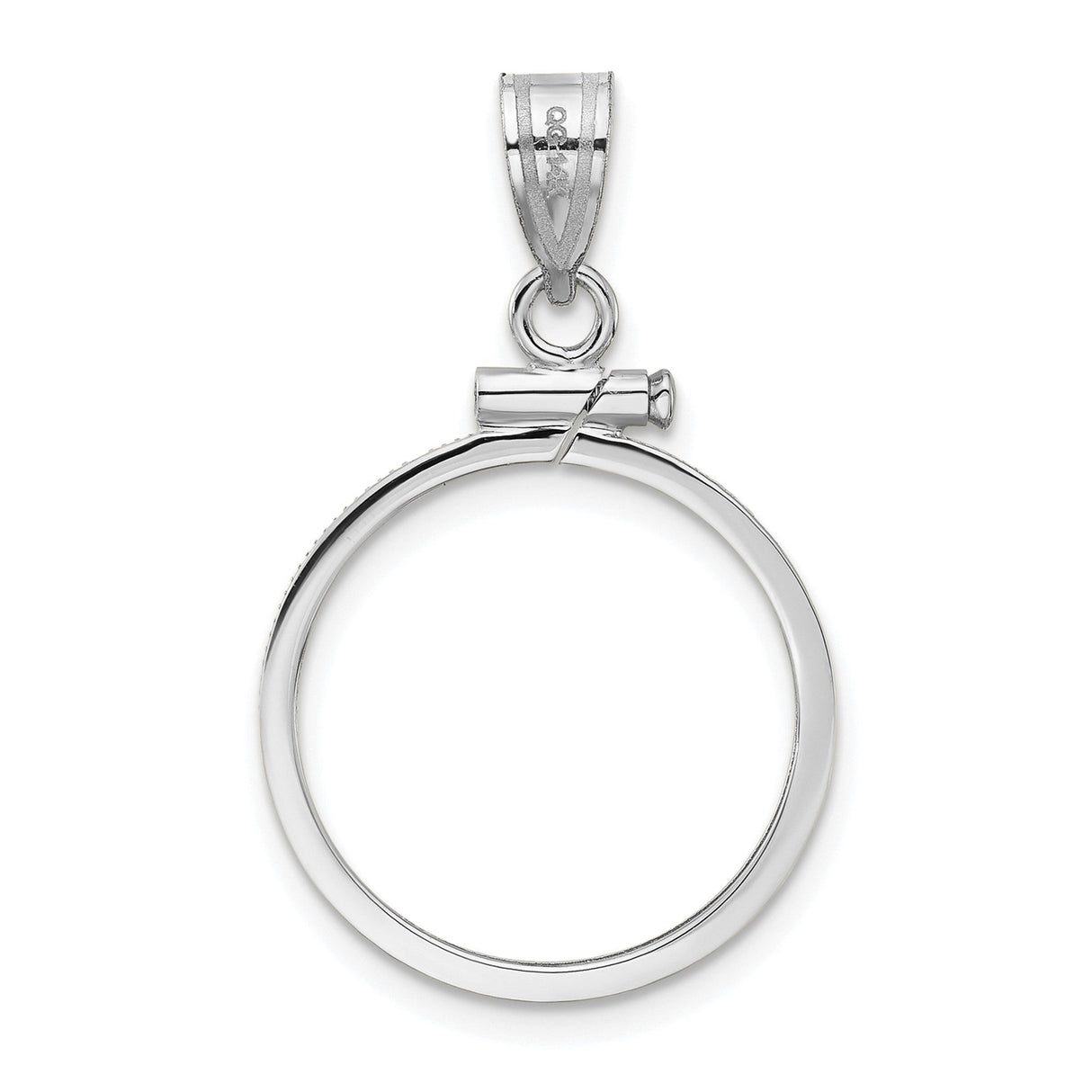 18 mm 14k White Gold coin bezel for 18 mm Coin — additional image