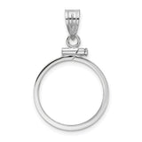 18 mm 14k White Gold coin bezel for 18 mm Coin — additional image