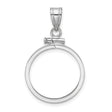 18 mm 14k White Gold coin bezel for 18 mm Coin