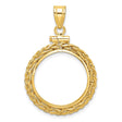 18 mm 14k Yellow Gold coin bezel for 18 mm Coin