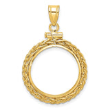 18 mm 14k Yellow Gold coin bezel for 18 mm Coin