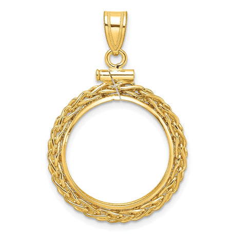 18 mm 14k Yellow Gold coin bezel for 18 mm Coin