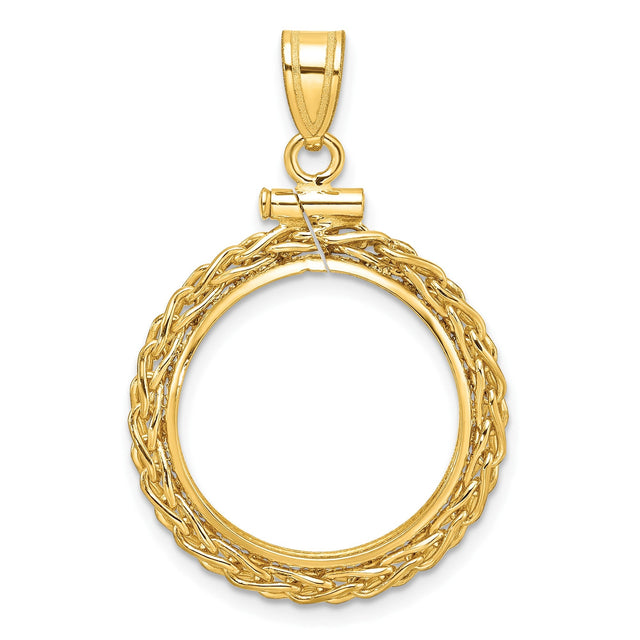 18 mm 14k Yellow Gold coin bezel for 18 mm Coin