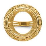 18 mm 14k Yellow Gold coin bezel for 18 mm Coin — additional image