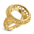 18 mm 14k Yellow Gold coin bezel for 18 mm Coin
