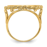 18 mm 14k Yellow Gold coin bezel for 18 mm Coin — alternate view