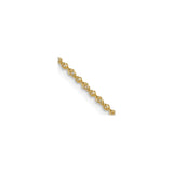 14K Yellow Gold 1 mm Singapore Chain Necklace, Polished detail view