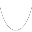 14K White Gold 1 mm Singapore Chain Necklace, Polished
