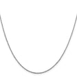 14K White Gold 1.3 mm Singapore Chain Necklace, Polished
