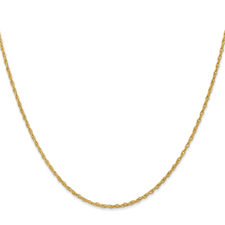 18K Yellow Gold 1.3 mm Rope Chain Necklace, Polished