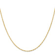 18K Yellow Gold 1.1 mm Singapore Chain Necklace, Polished