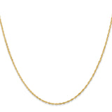 18K Yellow Gold 1.1 mm Singapore Chain Necklace, Polished