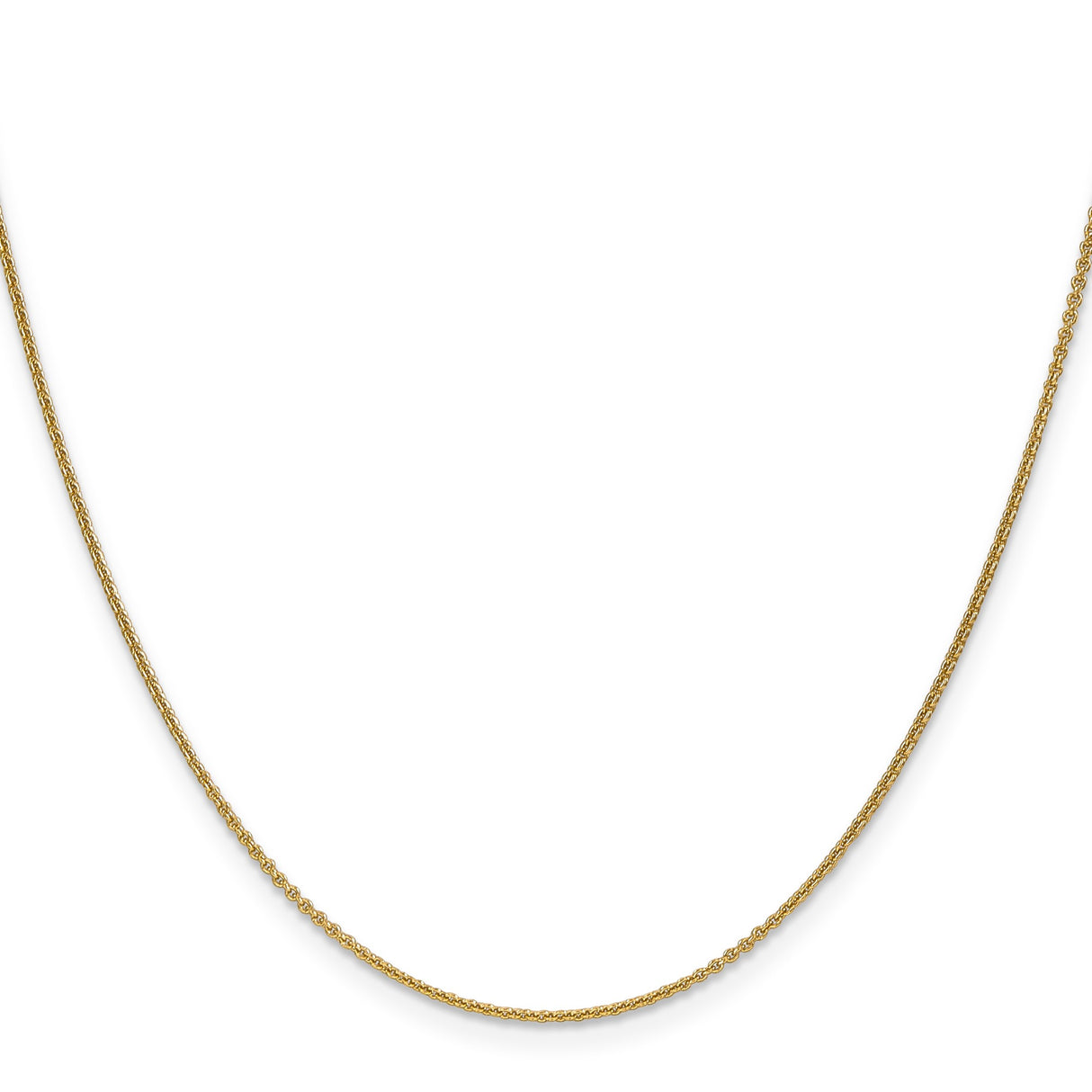 18K Yellow Gold 1.15 mm Polished Chain Necklace