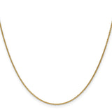 18K Yellow Gold 1.15 mm Polished Chain Necklace