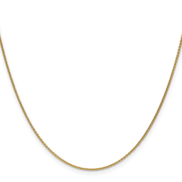 18K Yellow Gold 1.15 mm Polished Chain Necklace