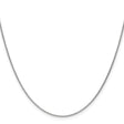 18K White Gold 1.15 mm Polished Chain Necklace, Solid
