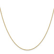 18K Yellow Gold 0.7 mm Box Chain Necklace, Polished