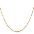 18K Yellow Gold 1.5 mm Polished Chain Necklace